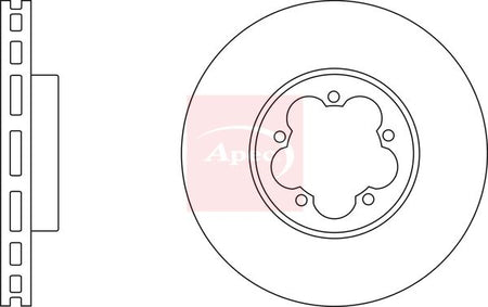 Apec DSK2928 Brake Disc - 1