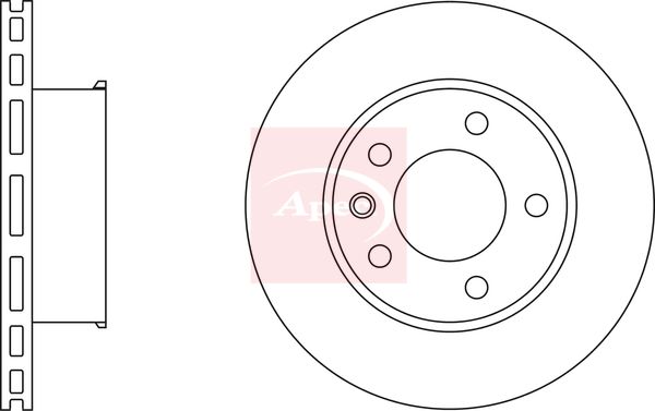 Apec DSK2934 Brake Disc - 1