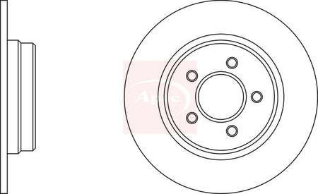 Apec DSK2938 Brake Disc - 1