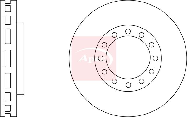 Apec DSK2940 Brake Disc - 1