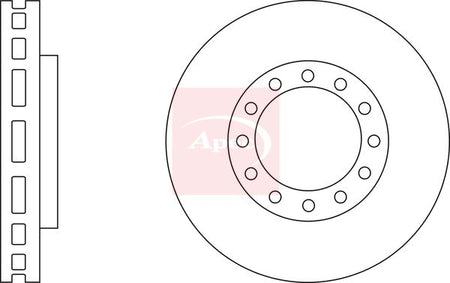 Apec DSK2940 Brake Disc - 1