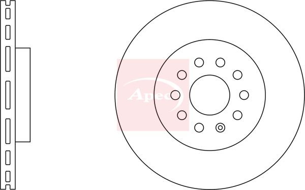 Apec DSK2951 Brake Disc - 1
