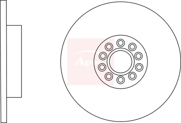 Apec DSK2953 Brake Disc - 1
