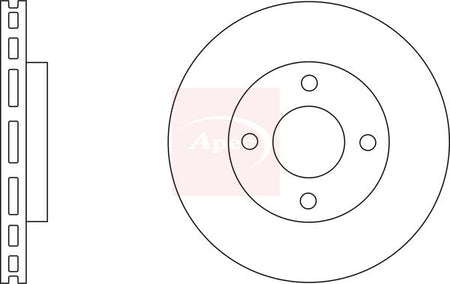 Apec DSK2955 Brake Disc - 1