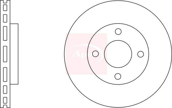 Apec DSK2955 Brake Disc - 1