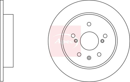 Apec DSK2957 Brake Disc - 1