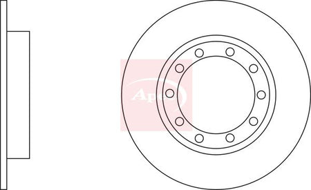 Apec DSK2959 Brake Disc - 1