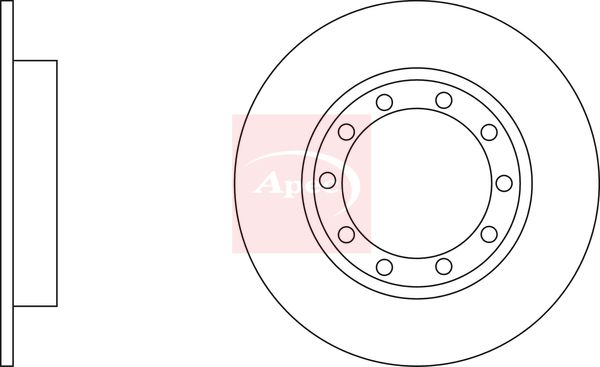 Apec DSK2959 Brake Disc - 1