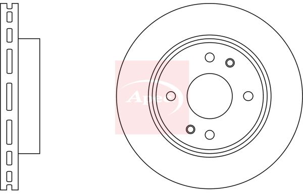 Apec DSK2972 Brake Disc - 1