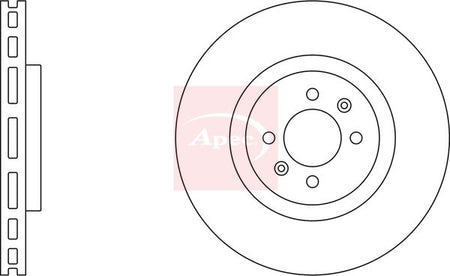 Apec DSK2973 Brake Disc - 1