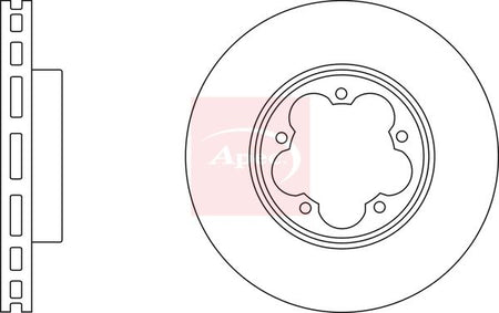 Apec DSK2975 Brake Disc - 1