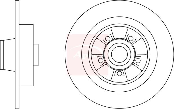 Apec DSK2984 Brake Disc - 1