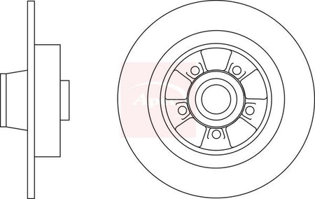 Apec DSK2984 Brake Disc - 1