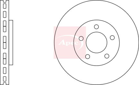 Apec DSK2986 Brake Disc - 1