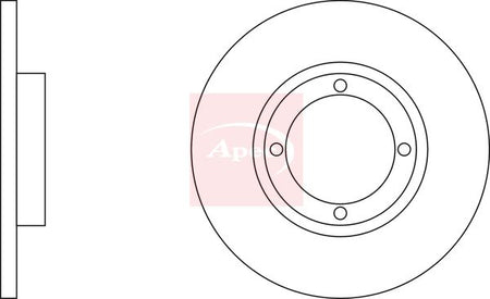 Apec DSK301 Brake Disc - 2