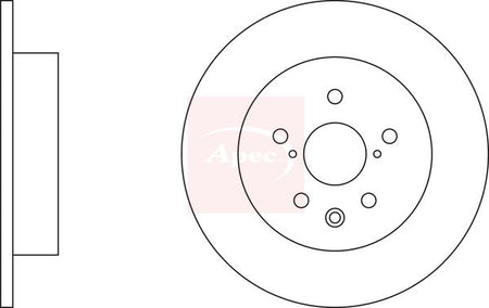 Apec DSK3039 Brake Disc - 1
