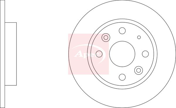 Apec DSK304 Brake Disc - 1