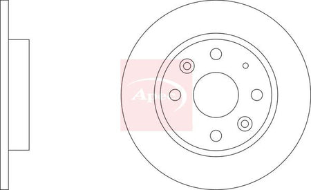 Apec DSK304 Brake Disc - 1