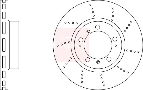 Apec DSK3059 Brake Disc - 1