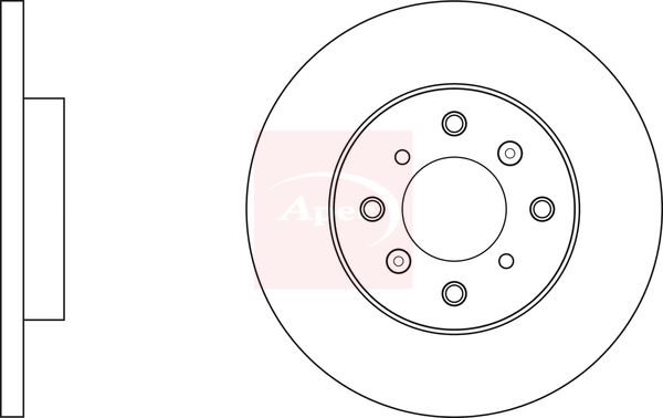 Apec DSK3069 Brake Disc - 1