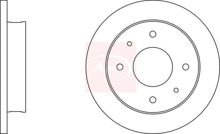 Apec DSK306 Brake Disc - 1