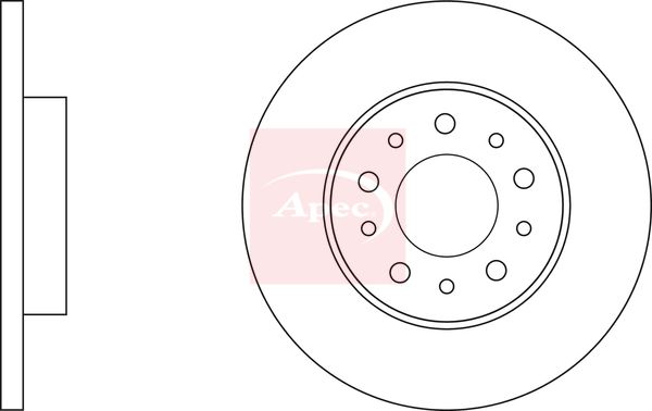 Apec DSK3087 Brake Disc - 1