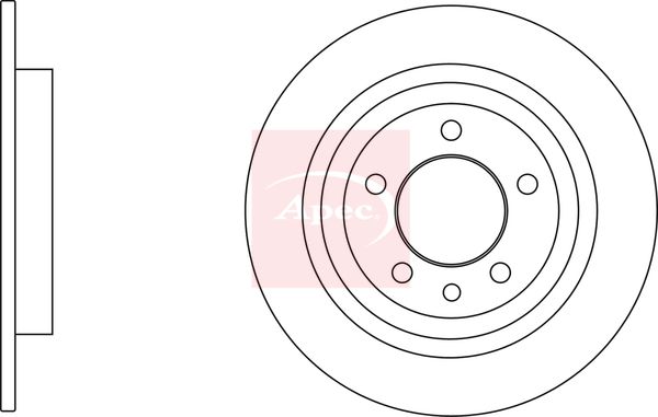 Apec DSK3123 Brake Disc - 1