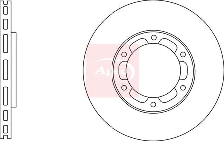 Apec DSK3134 Brake Disc - 1