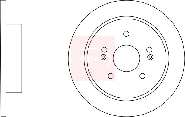 Apec DSK3144 Brake Disc - 1