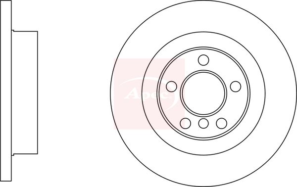 Apec DSK3158 Brake Disc - 1