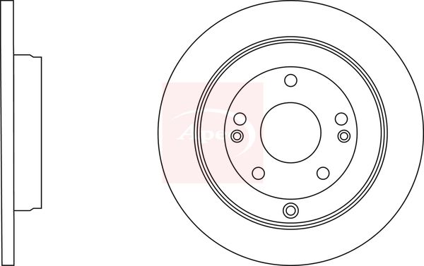 Apec DSK3159 Brake Disc - 1