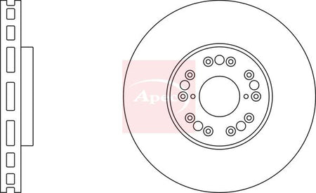 Apec DSK316 Brake Disc - 1
