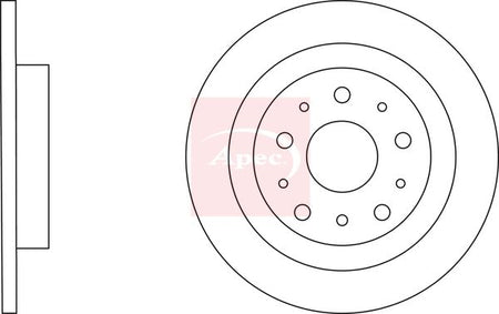 Apec DSK3174 Brake Disc - 1