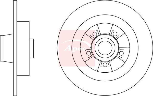 Apec DSK3188 Brake Disc - 1
