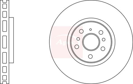 Apec DSK3196 Brake Disc - 1