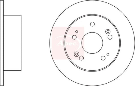 Apec DSK3221 Brake Disc - 1