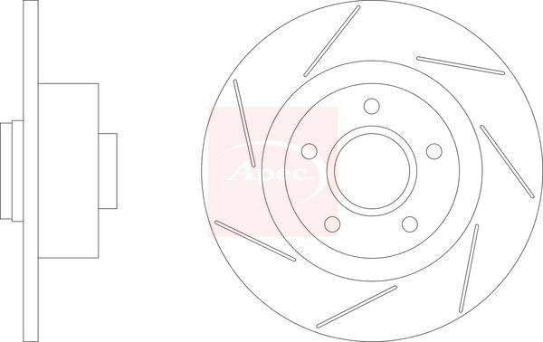 Apec DSK3234 Brake Disc - 1