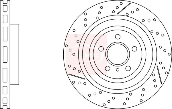 Apec DSK3238 Brake Disc - 1