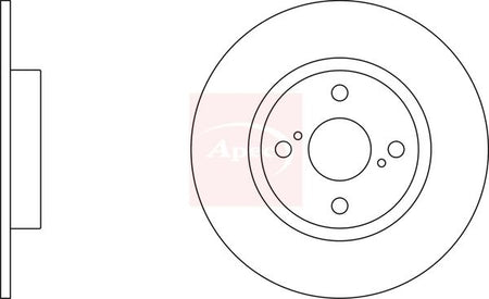 Apec DSK325 Brake Disc - 1