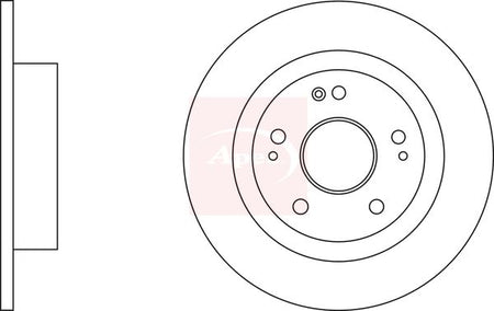 Apec DSK3266 Brake Disc - 1