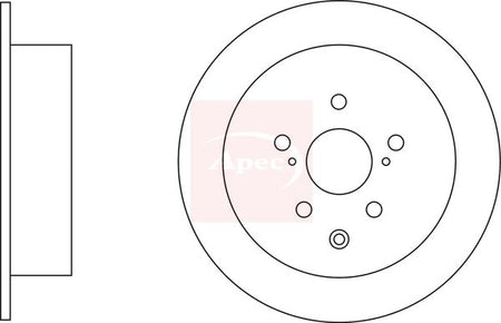 Apec DSK3271 Brake Disc - 1