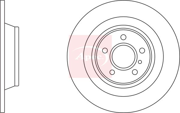 Apec DSK3275 Brake Disc - 1