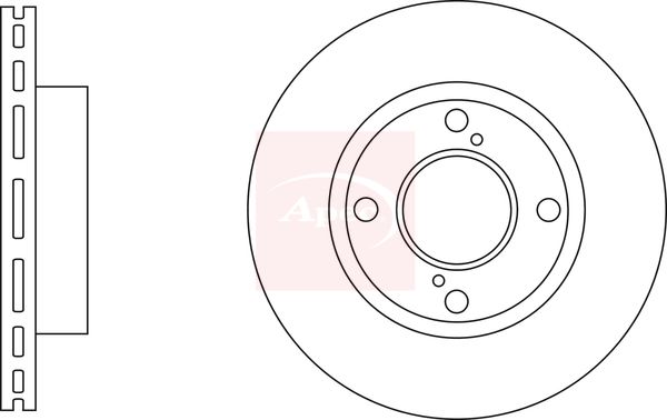 Apec DSK3289 Brake Disc - 1