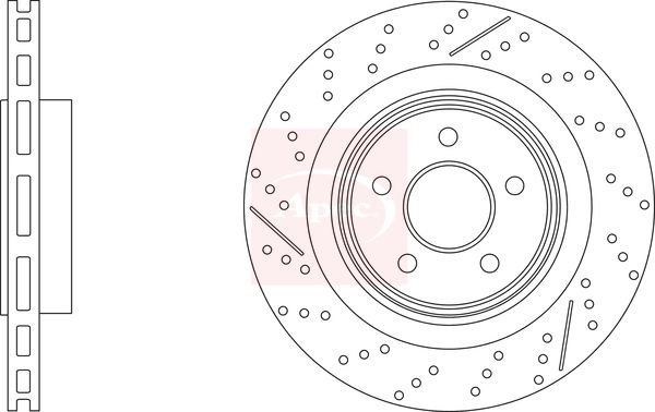 Apec DSK3296 Brake Disc - 1