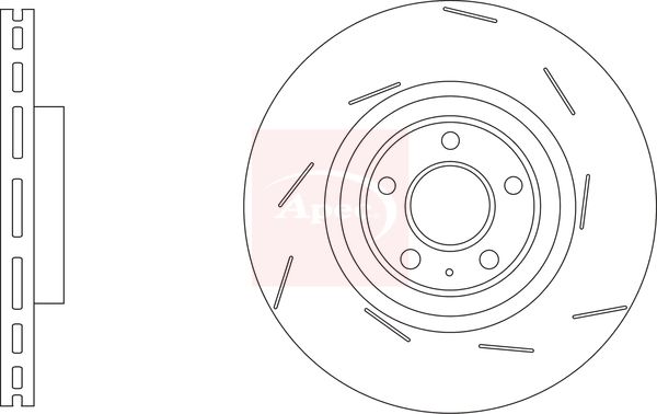 Apec DSK3302 Brake Disc - 1