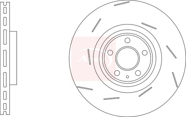 Apec DSK3304 Brake Disc - 1