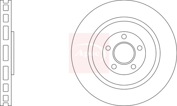Apec DSK3306 Brake Disc - 1