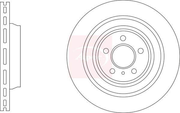 Apec DSK3313 Brake Disc - 1