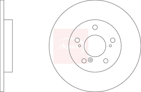 Apec DSK3316 Brake Disc - 1