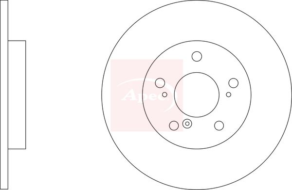 Apec DSK3316 Brake Disc - 1